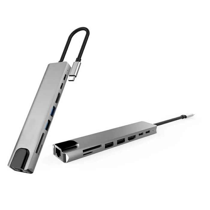 Hub adaptor USB C 3.0 PD HDMI 4K docking Macbook Pro Air Dell Lenovo