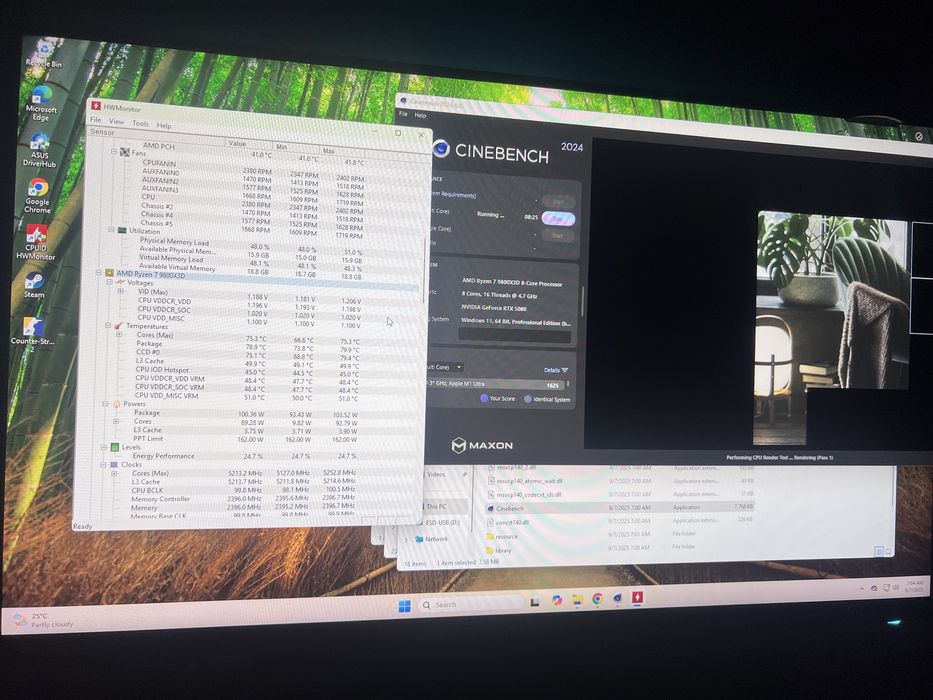 PC Gaming Ryzen 7 9800X3D RTX 5080 Aorus 32GB RAM 3TB SSD