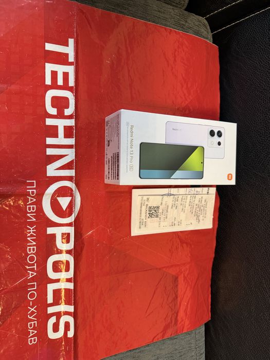 КАТО НОВ 256GB Redmi Note 13 Pro Гаранция Technopolis 2026г. Purple