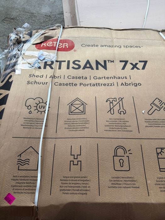 Magazie din plastic gri KETER Artisan 77, 214 x 218 cm