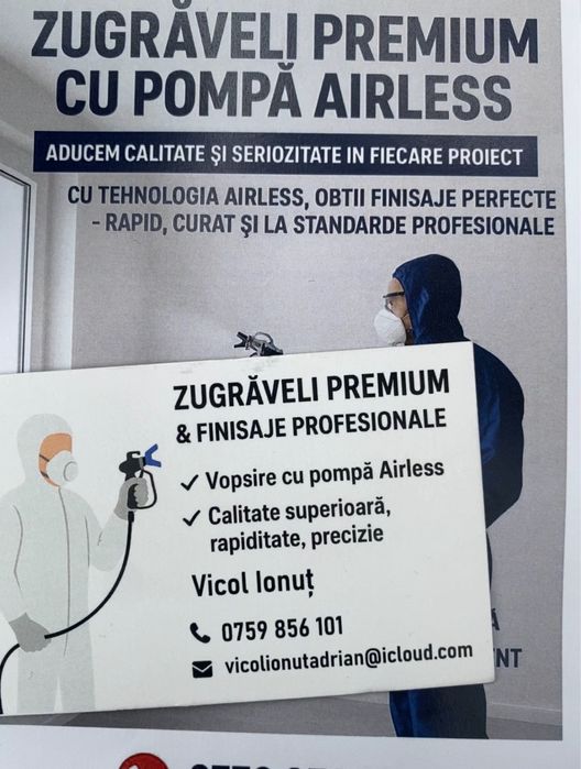 Văruit cu pompă Airless | glet,finisaje&alte servicii