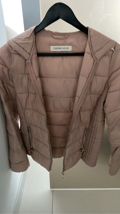 geaca dama roz prafuit/ bej