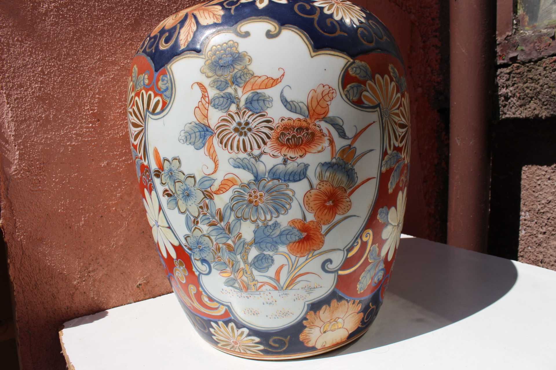 Vaza / Ginger Jar portelan colectie CHINA - Lotus si Flori