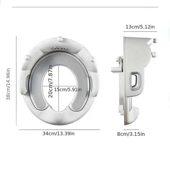 Reductor pentru toaleta, cu scara inclusă, înălțime reglabilă, pliabil