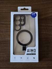 Husa AIMO pt Samsung S24 Ultra, inel sprijin, compatibil MagSafe