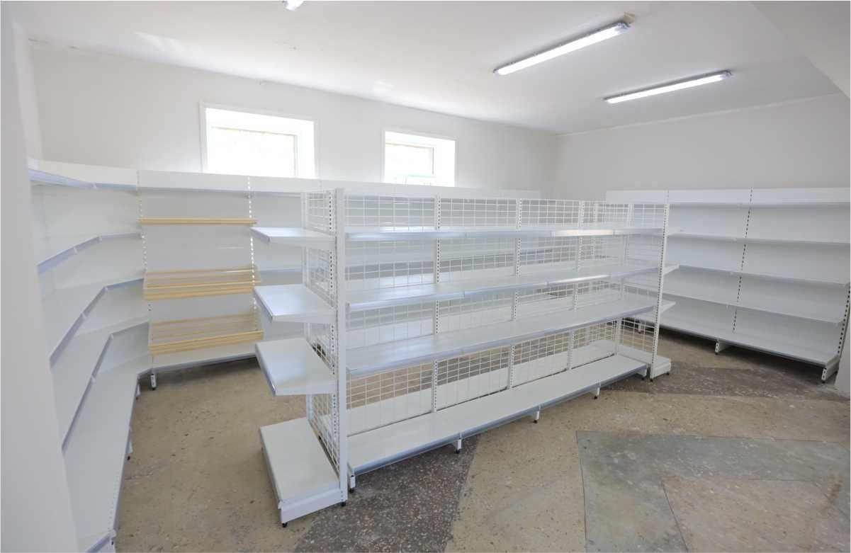 Оборудование в магазин по низким ценам, стеллажи, витрины