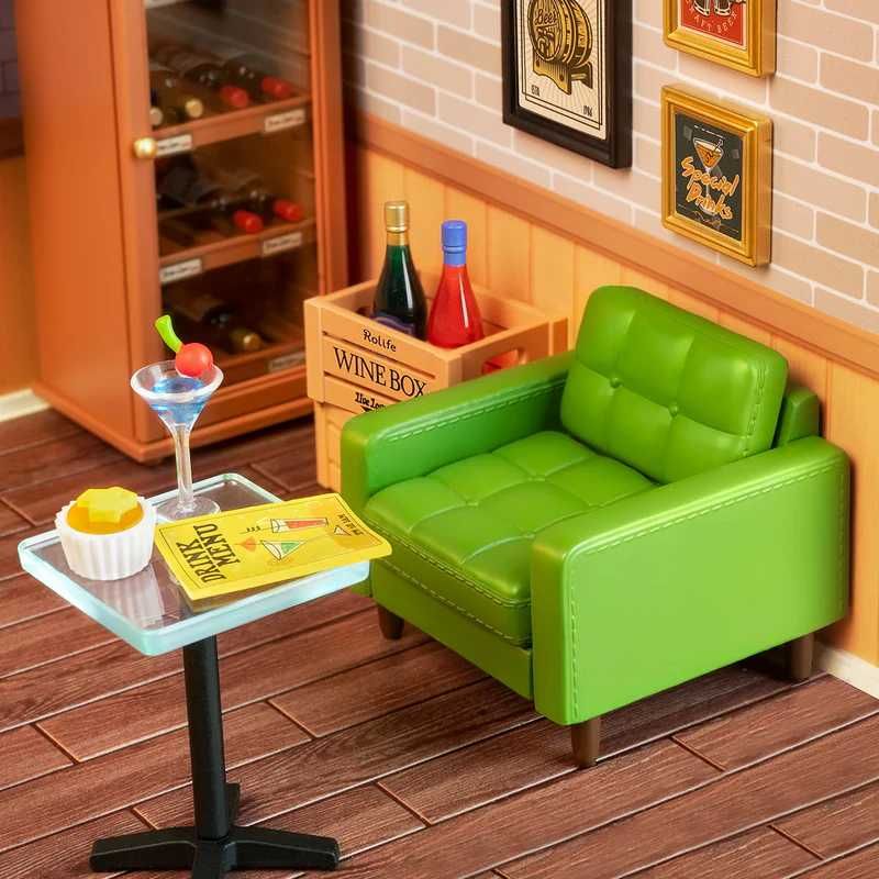 Играчка за сглобяване и забавление, уютна мини къща с лампички за игра