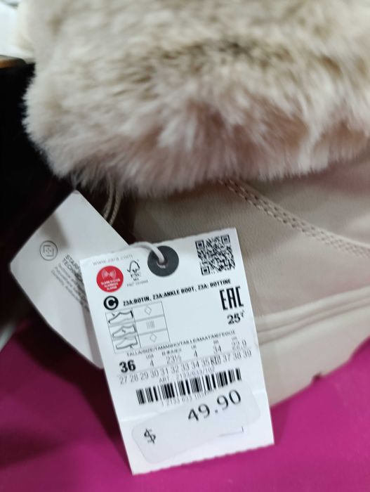 Zara сапожки на девочку