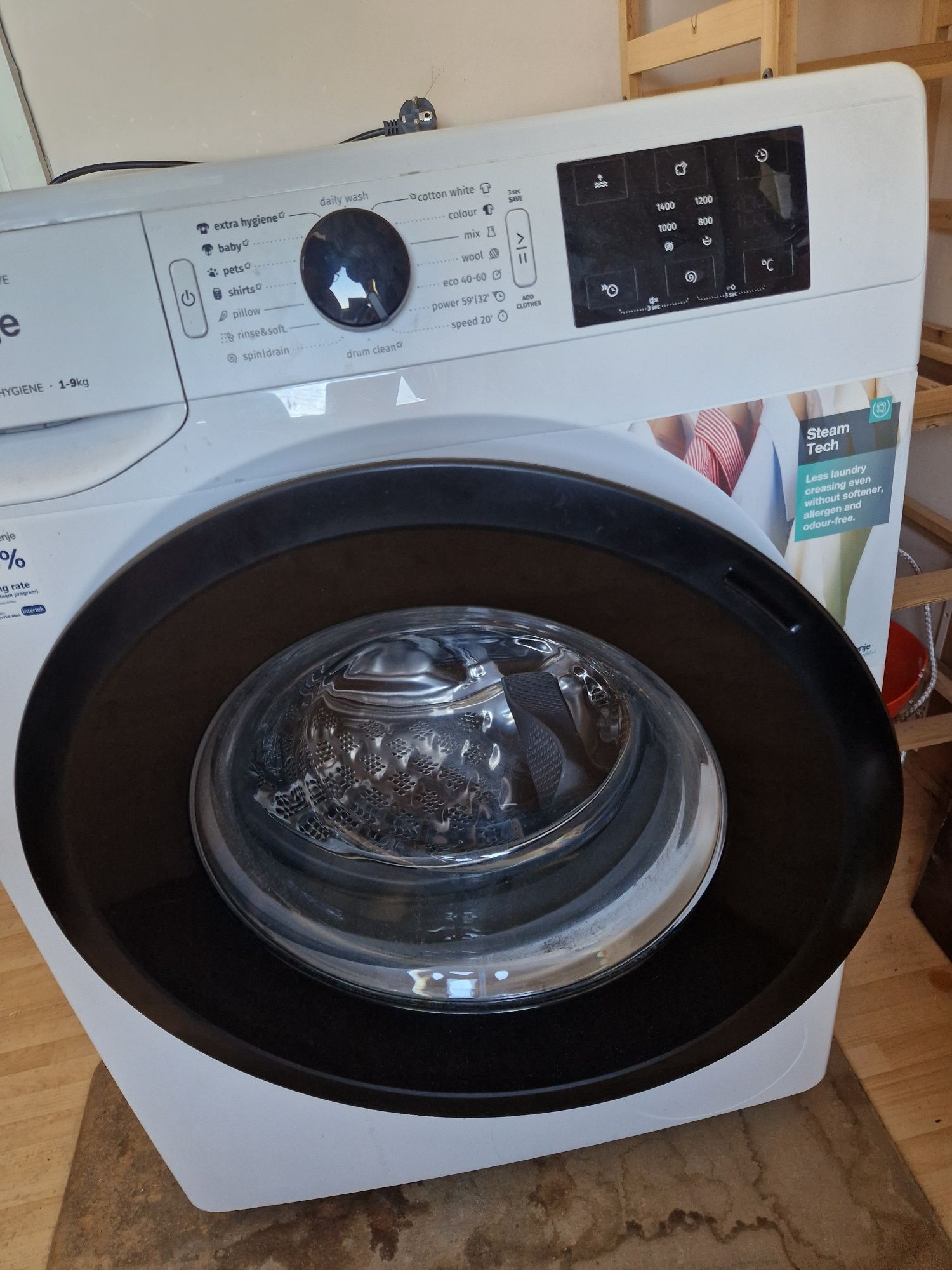 Пералня Gorenje WPNEI84A1SWIFI , 1400 об./мин., 8.00 kg, A , Бял