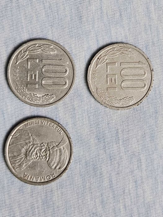 Colectie monede 100 lei 3 lei 50 5 15 25 bani 1 lei anii 1966 - 1999