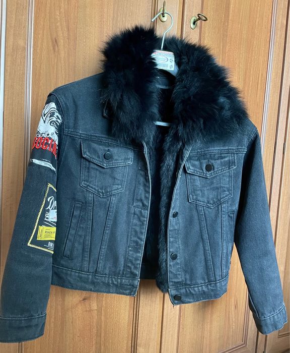 Дънково яке с естествен пух