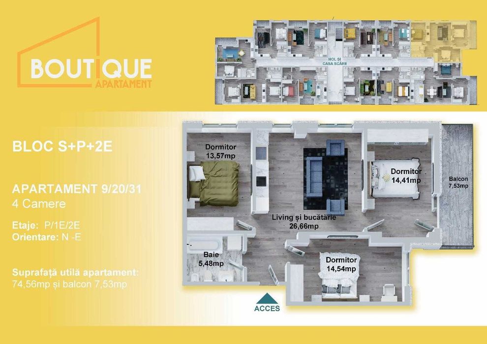 Apartament de Vanzare in Boutique Apartaments-Zona Centrala TVA inclus