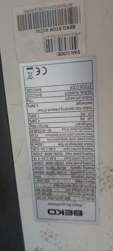 Konditsioner 18 Tali Beko Fen Invertor