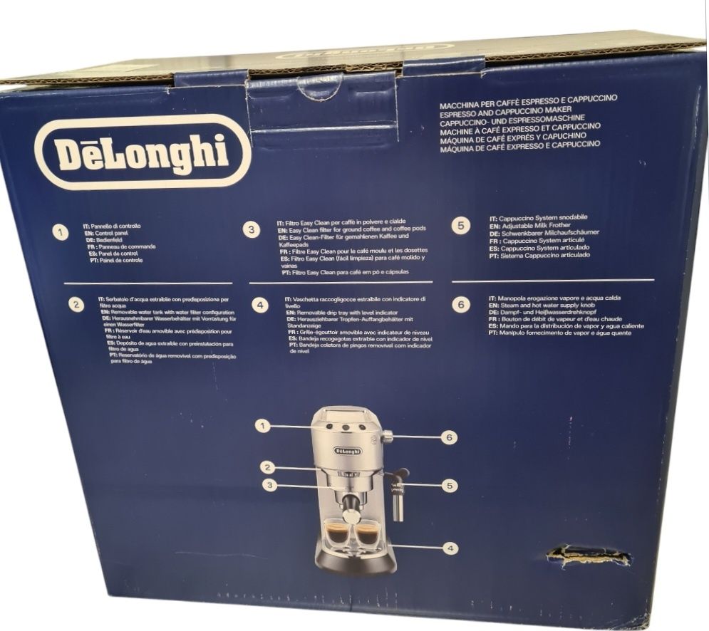Espressor manual De’Longhi Dedica, rosu, nou