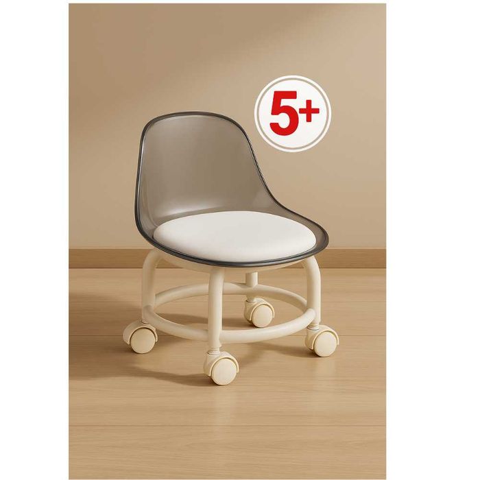 Детский стул акриловый на колёсах, до 6 лет