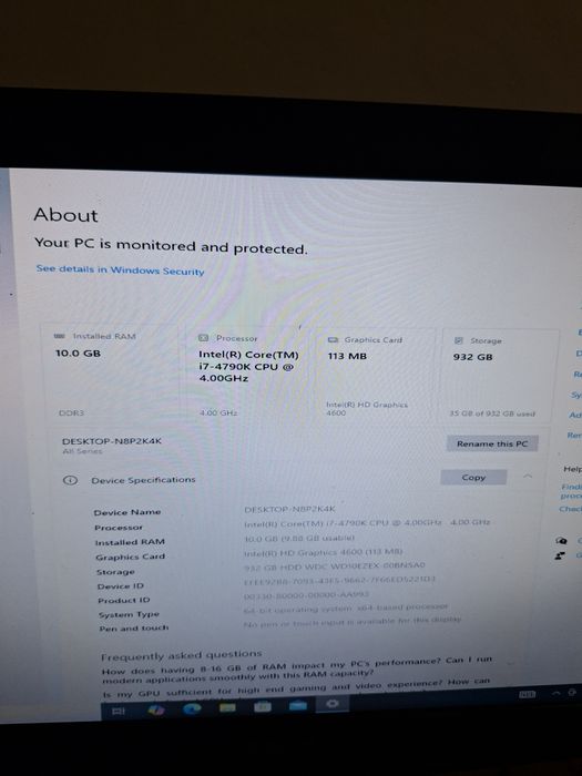 Vând pc i7-4790k