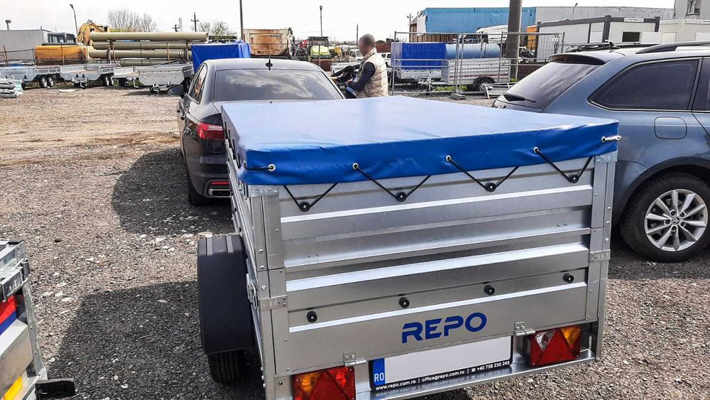 Remorca auto  750 kg cu prelata ATV, moto, apicola RAR inclus