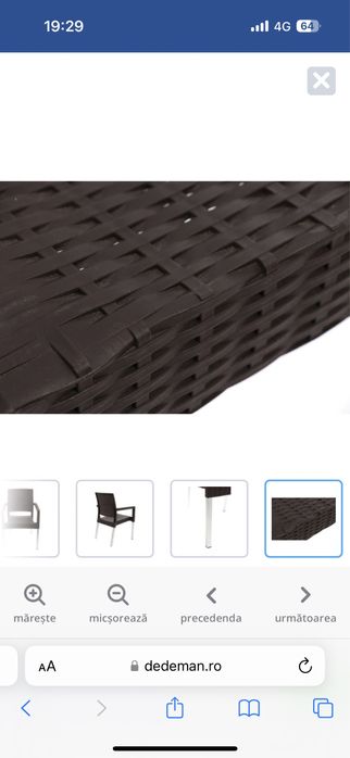 Scaune ratan metalic