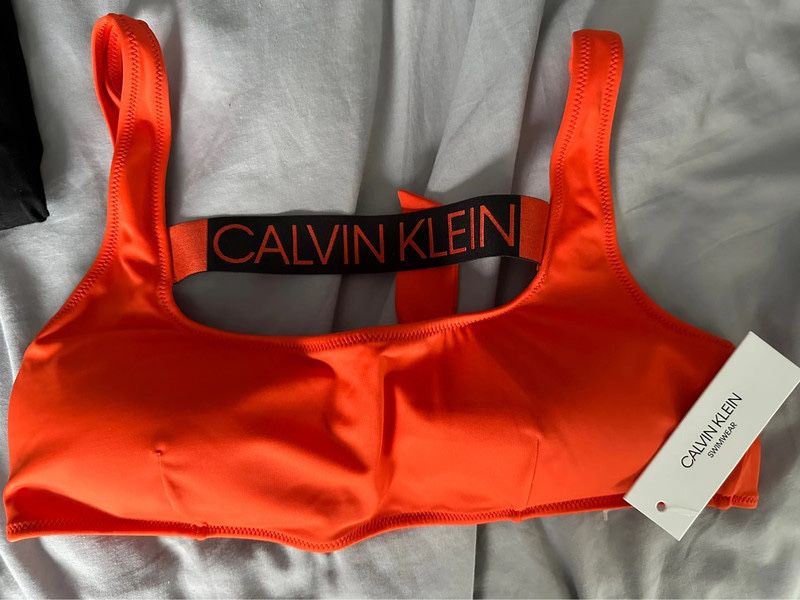 Оранжев бански Calvi Klein L