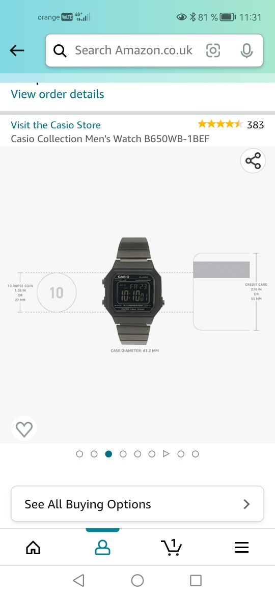 Casio B650WB-1BEF