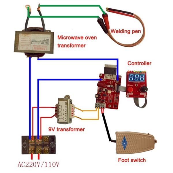 Управление контролер за точкова заварка консумативи spot welder 18650