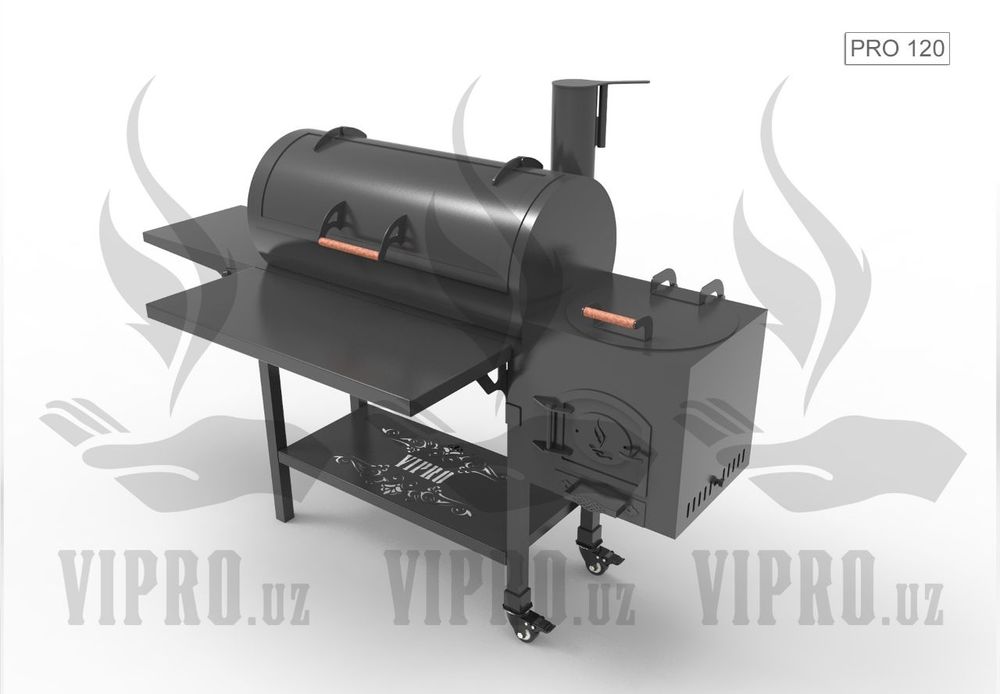 Смокер-мангал-очаг-гриль-коптильня PRO-120