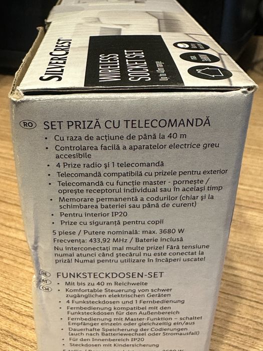 Set 4 prize si telecomanda Silvercrest