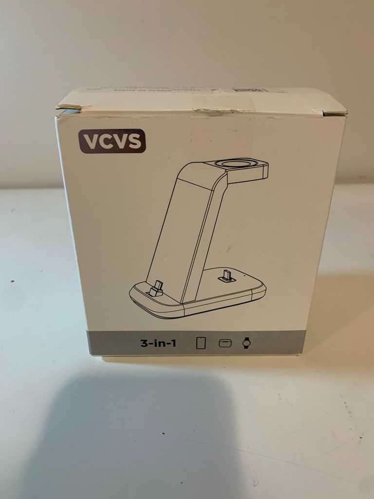 НОВО! VCVS Безжично зарядно 3 в 1 USB C за телефон слушалки часовник