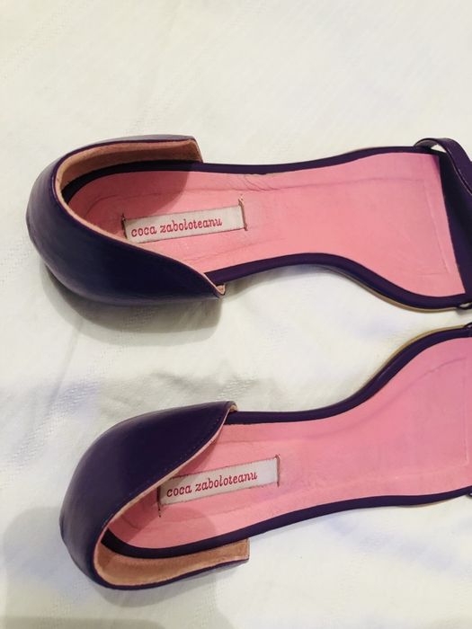 Sandale mov 100% piele naturala Coca Zaboloteanu