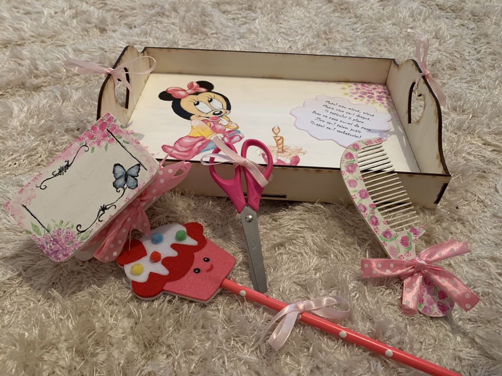 Set Tavita Mot fetita, tematica Minnie, Personalizata