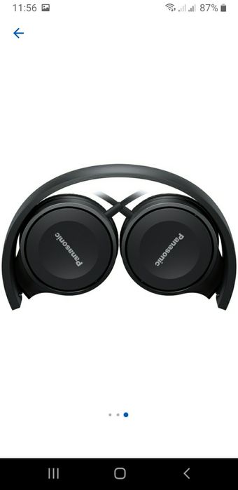 Căști audio cu bandă Panasonic,microfon,negru, RP-HF100ME-K