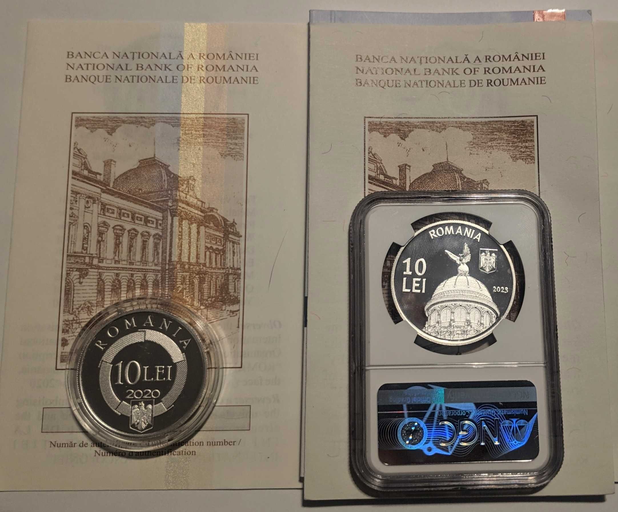 Monede argint 999 BNR 10 lei Francofonia, Constituția NGC PF68