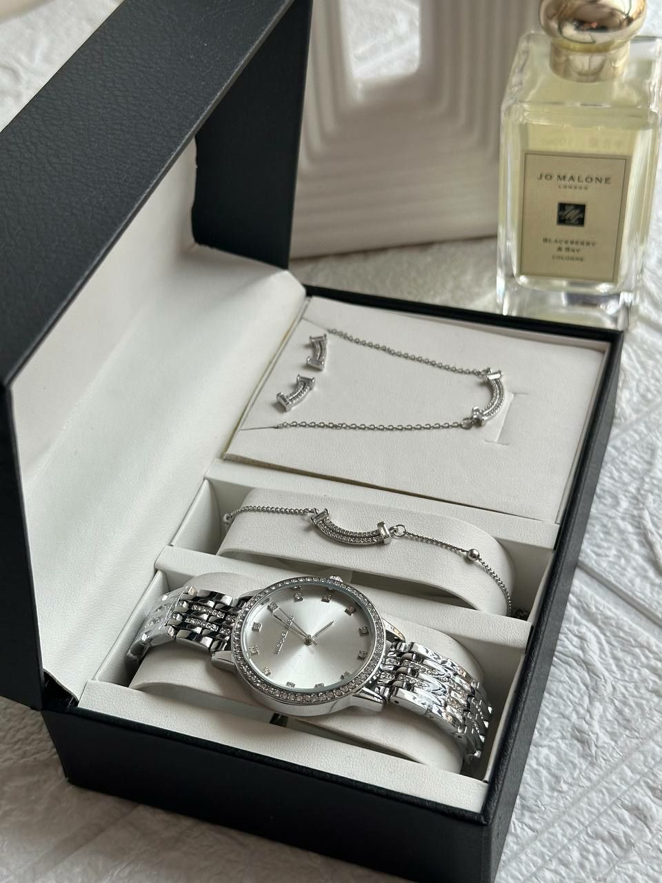 Набор Женский, Женские часы + браслет, ожерелье, серьги