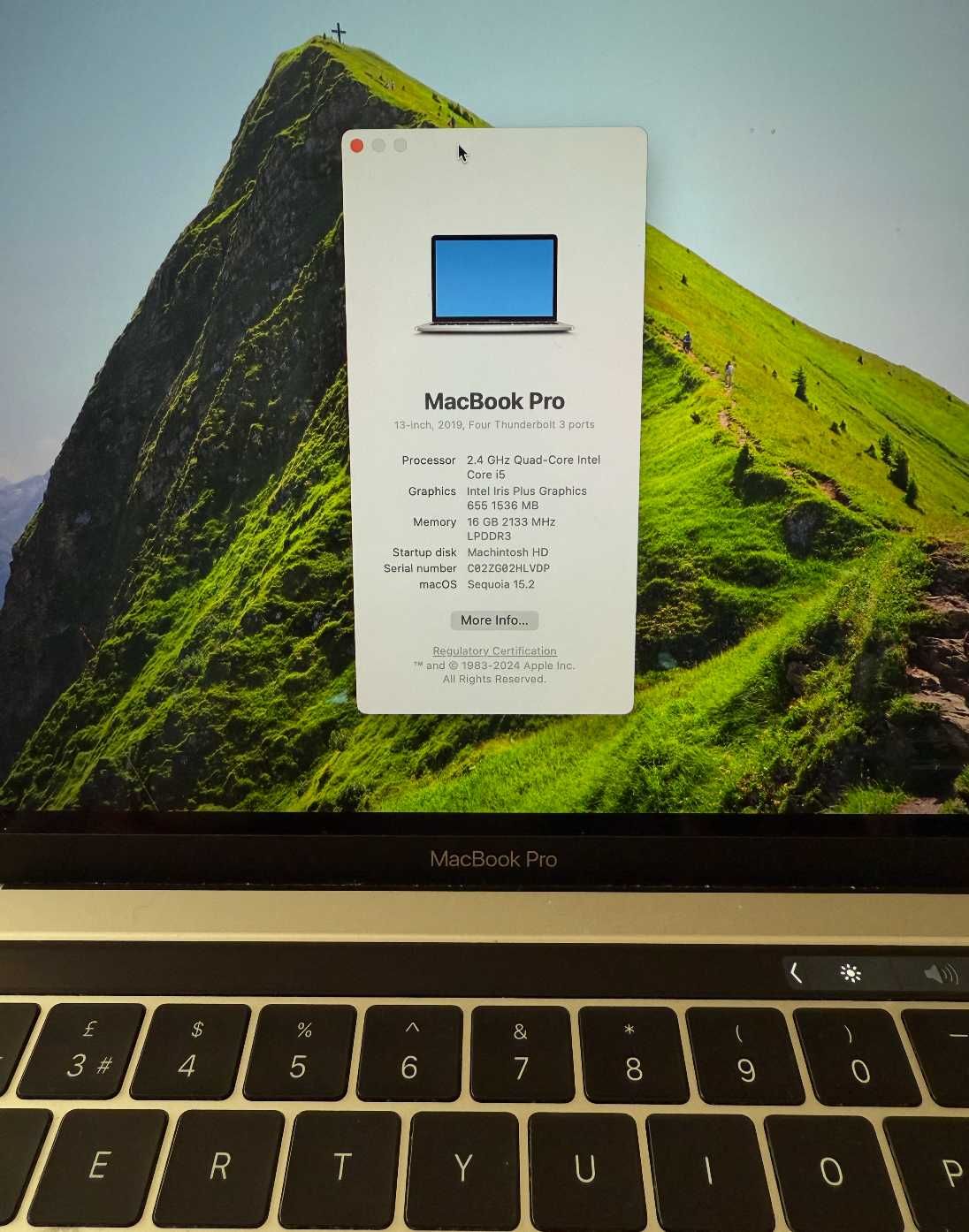 13" Core i5 Apple MacBook Pro 2019 | 16GB RAM / 512GB SSD / Touch Bar