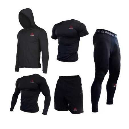 Reebok рашгард 5в1 для тренировки, компресионная одежда, спорт костюм