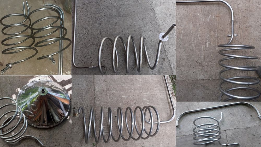 Serpentine inox pt recuperator, pasteurizator suc, tuica, gratar