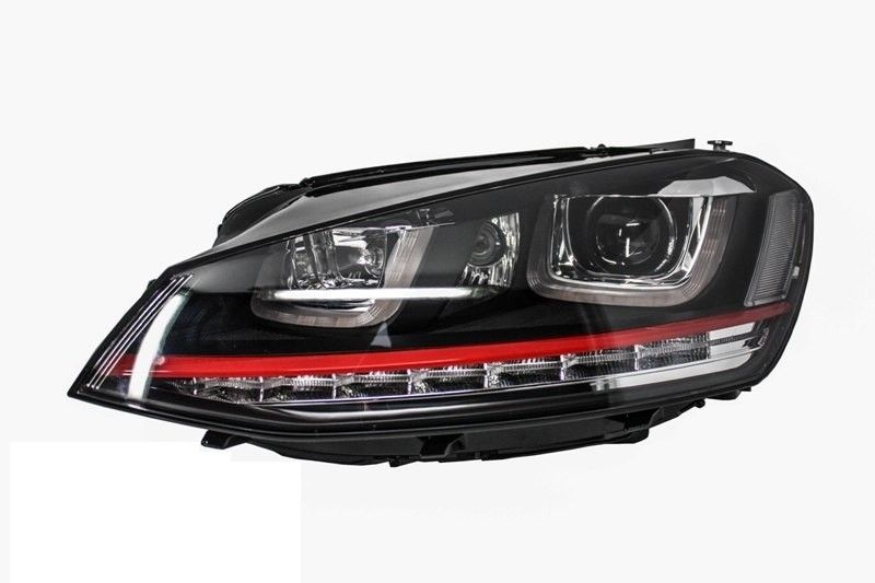 RHD Faruri 3D LED VW Golf 7 VII (2012-2017) R20 GTI  Semnal