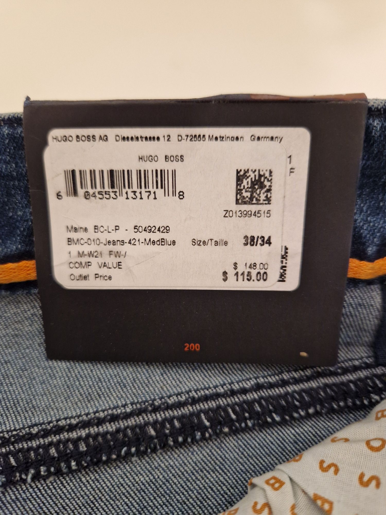 Blugi barbati, Hugo Boss, W38, L34