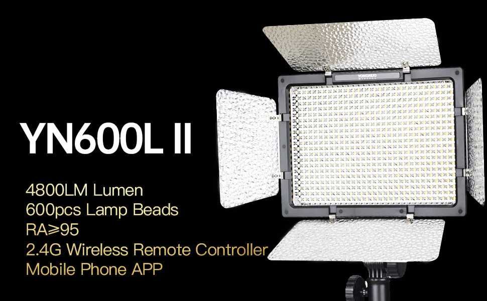 YONGNUO YN600LII Pro Led видео светлинен панел, студийна лампа