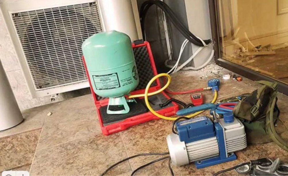 Ремонт кондиционера и установка фреон заправка