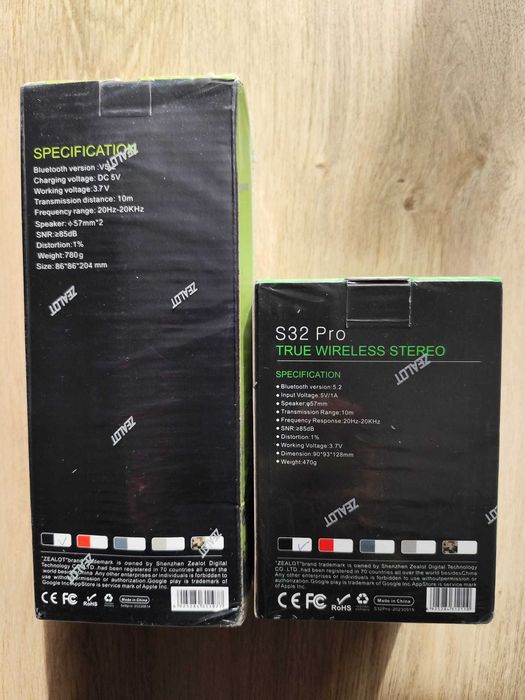 Boxe portabile ZEALOT S32-Pro si S49-Pro noi si sigilate