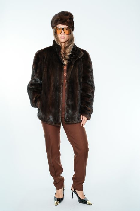 Haina din blana naturala de vizon