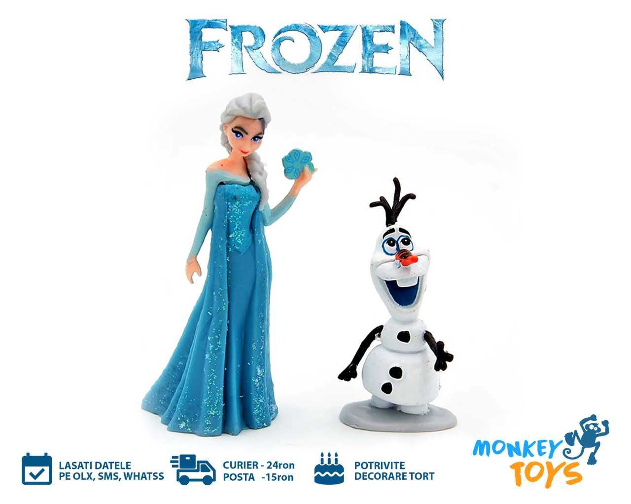 Set jucarii / figurine din desenul Frozen - printesa Anna Elsa Olaf