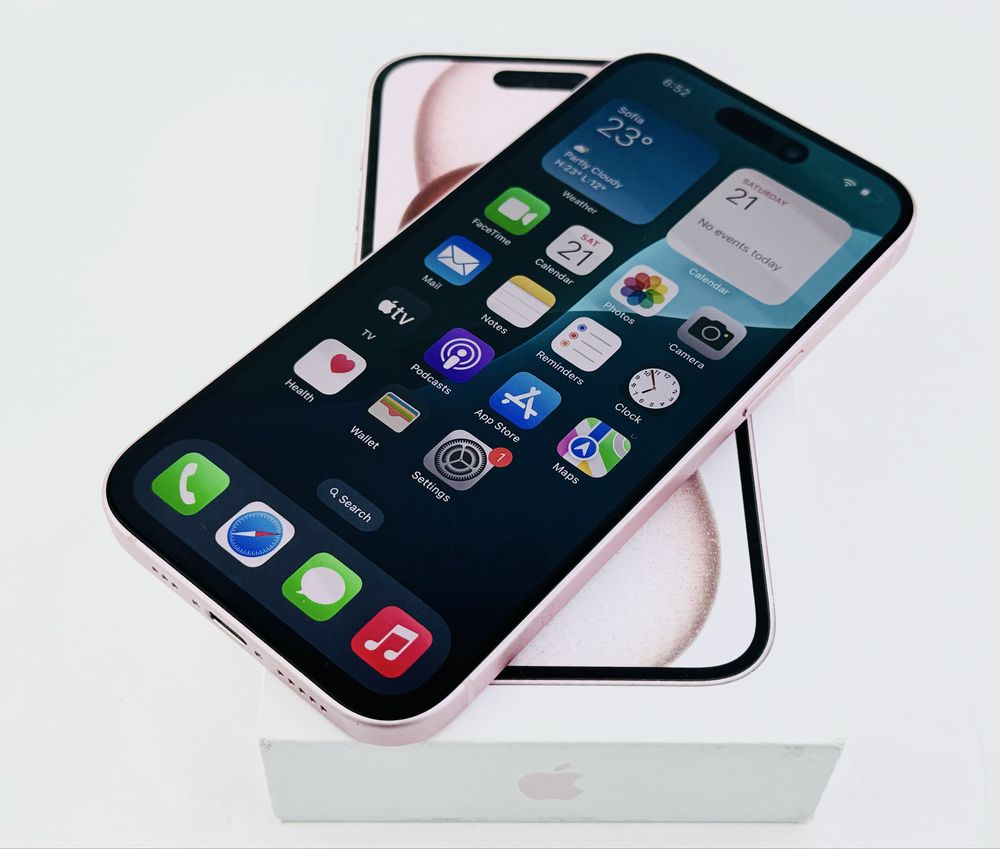 Apple iPhone 15 128GB Pink Перфектен! Гаранция!