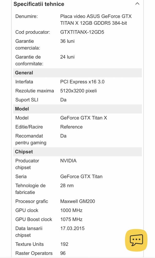 Placa video ASUS GeForce GTX TITAN X 12GB GDDR5
