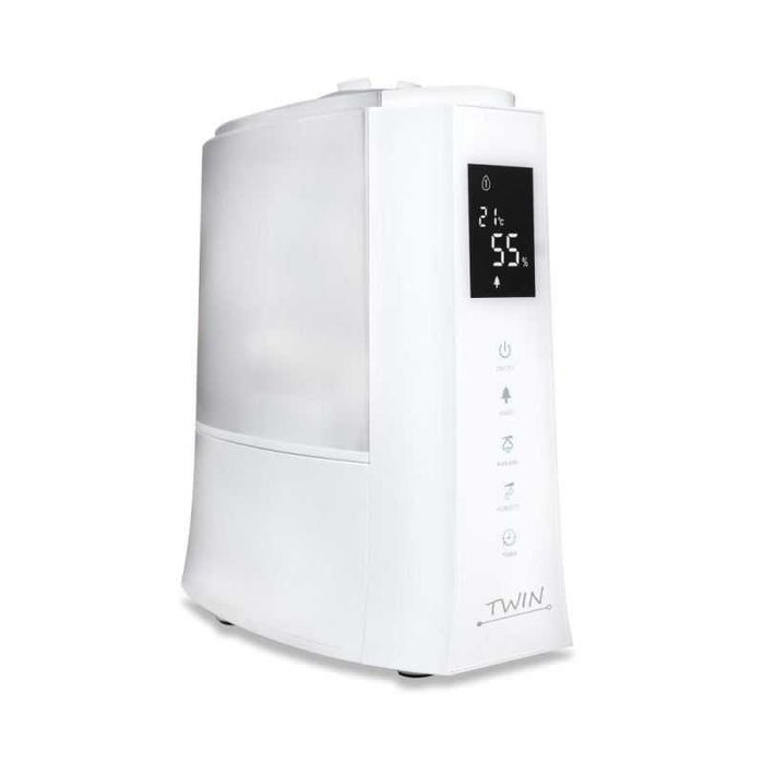 Umidificator aer cu ionizare si difuzor de arome, Alb, 5L