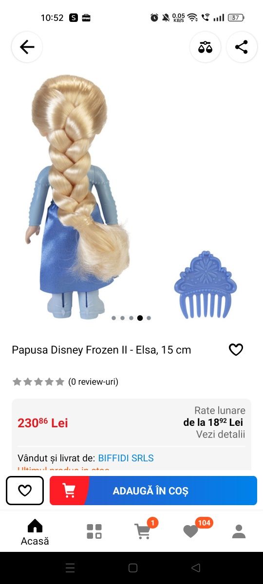 Păpușă Elsa sigilată