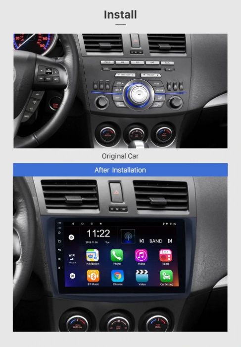 Navigatie Android- Mazda 3 si 6 -9inch si 7inch Gps USB Bluetooth waze