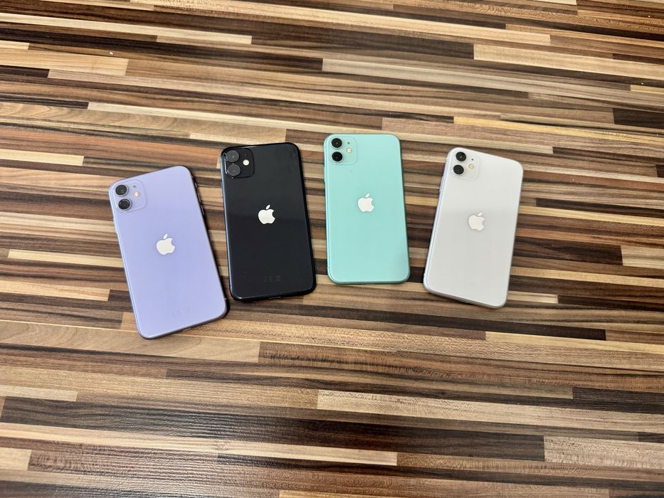 iPhone 11 negru,memorie 64Gb, baterie 100%, iOS 18.5, husa, impecabil