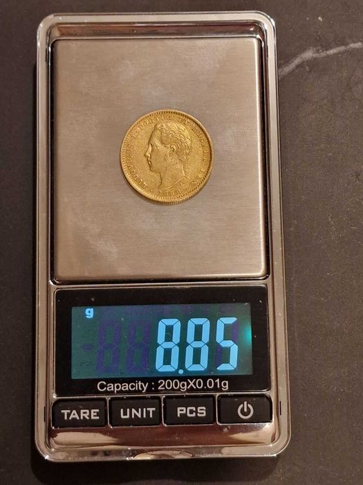 Златна Монета 5000 Рейес Португалия Луиш I , 20 Шведски Крони Оскар II